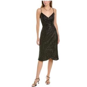 New Eliza J black sequined party cocktail dress size 10